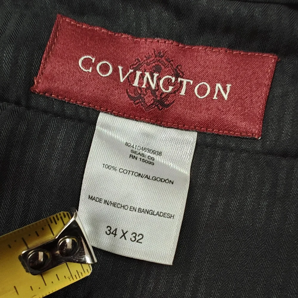 Covington Men's Brown Dress Pants 34×30